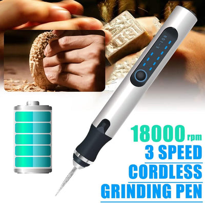 Gravierwerkzeugsatz, USB Mini Gravierstift Mit Gravurzubehör, Kabelloses Graviergerät Für Metall Gla