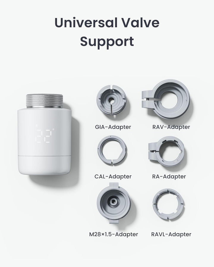 SwitchBot Smart Heizkörperthermostat, Bluetooth-Thermostat mit App-Streuerung&Zeitplanung, Energiese