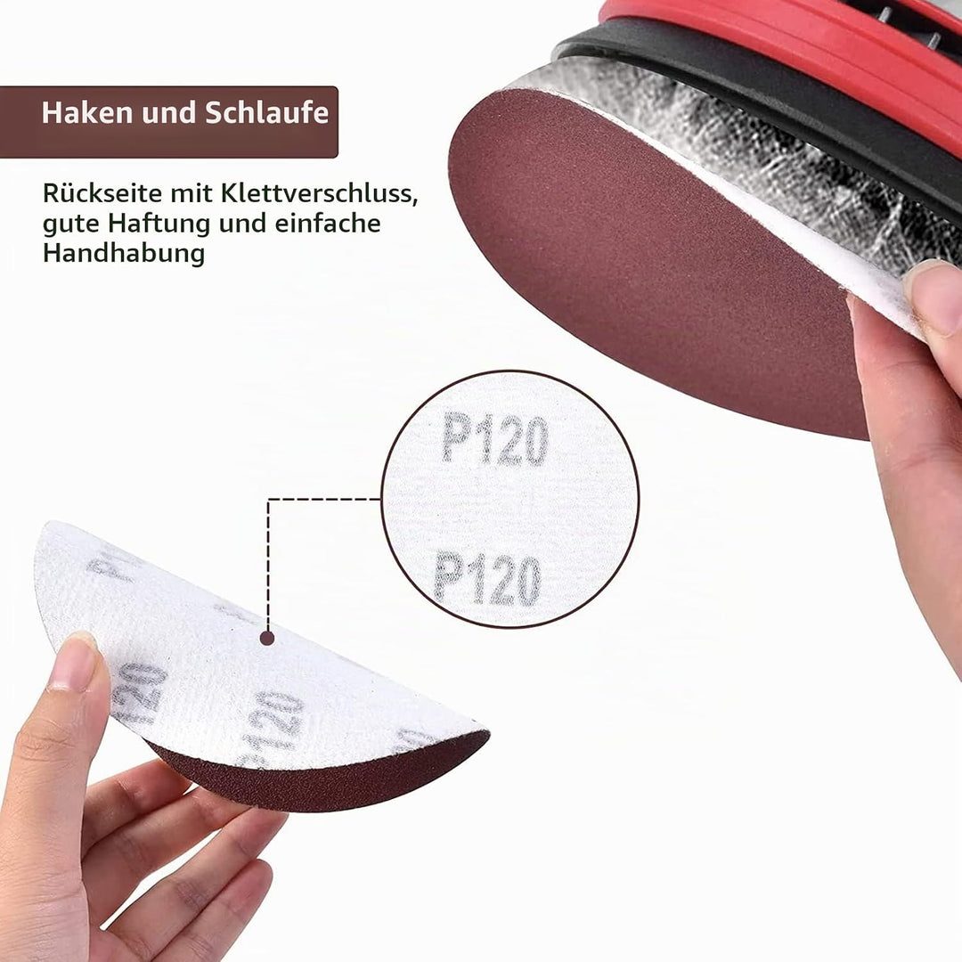 150mm Schleifscheiben(40 80 120 240 Körnung), 150mm Schleifpapier 6 inch Schleifblätter für Holz Hol