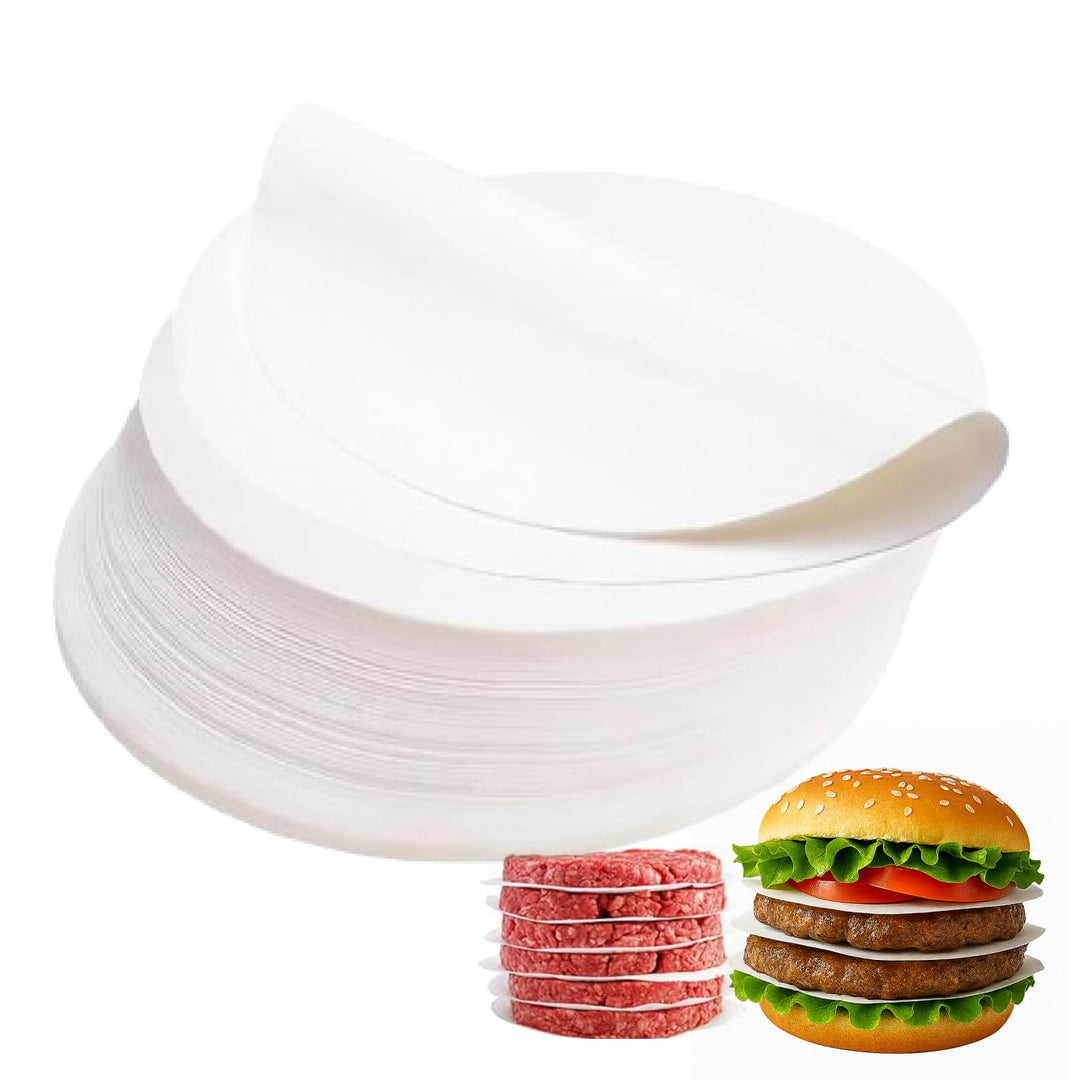2000 Stück Burger Papier Rund 11.5cm für Burgerpresse Ø 11.5 cm, Burgerpapier Antihaft, Backpapier f