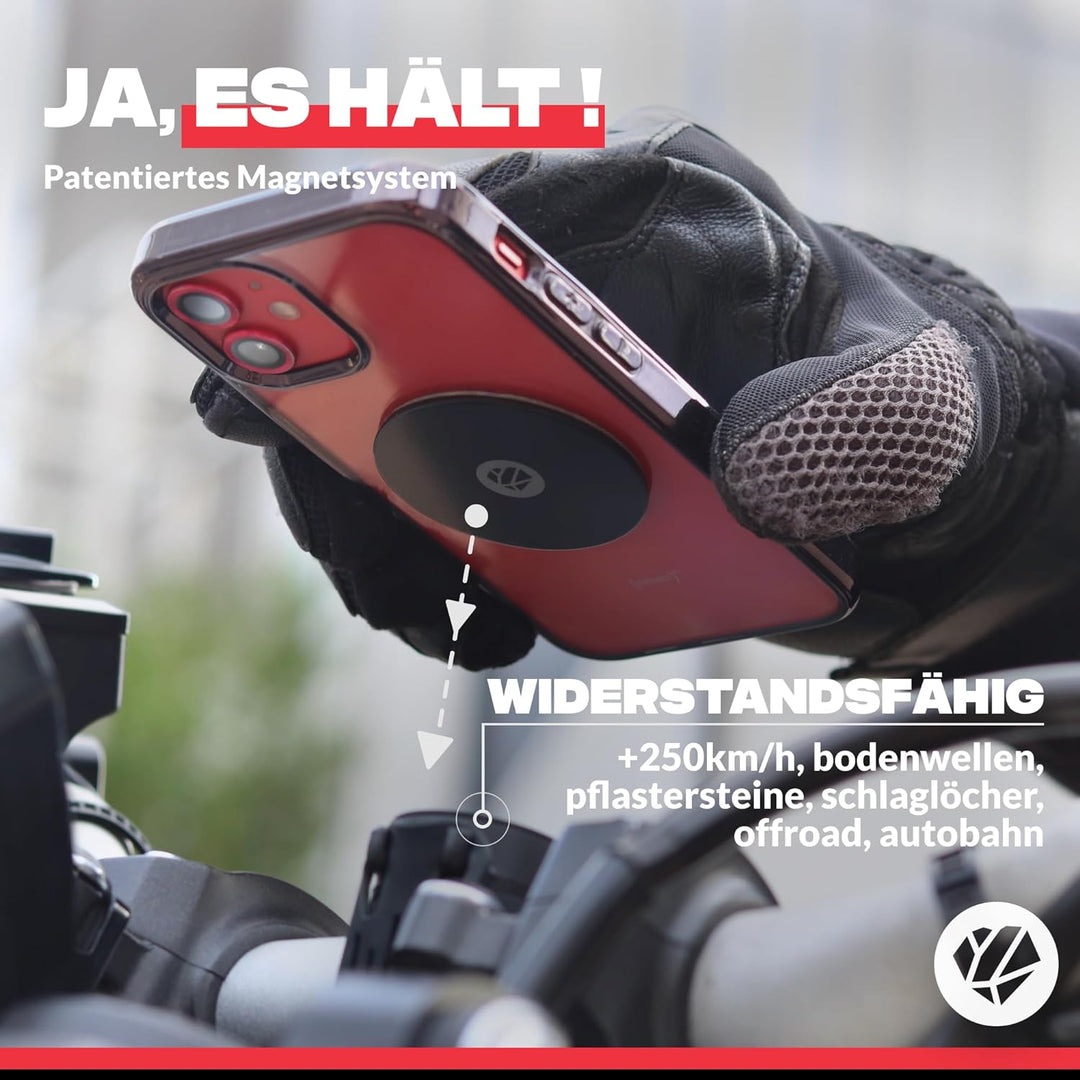 Shapeheart französische Innovation, magnetische Motorrad-Telefonhalterung mit extradünner, Metallpla