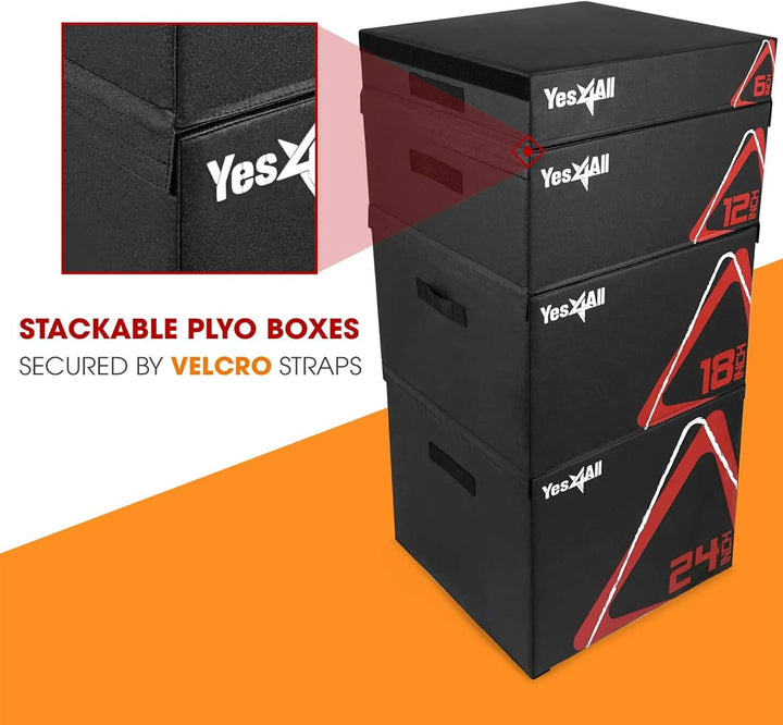 Yes4All 3 in 1 Soft Plyo Box, Sprungbox, Plyometric Box Plattform für Sprungtraining, Home Gym und O