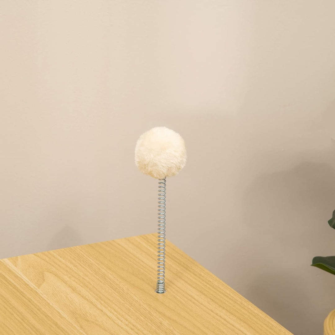 PawHut Katzenhaus, Katzenkiste TV-förmige mit Spielball, Kratzmatte Indoor Katzenhütte Katzenschrank