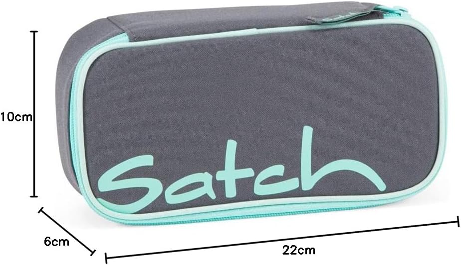 Satch Schlamperbox extra gross inkl. Trennfach Reissverschlussfach Stiftehalter Geodreieck Sichtfens