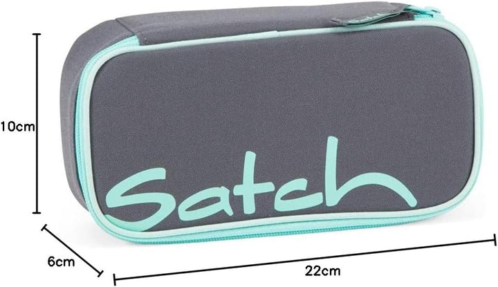 Satch Schlamperbox extra gross inkl. Trennfach Reissverschlussfach Stiftehalter Geodreieck Sichtfens