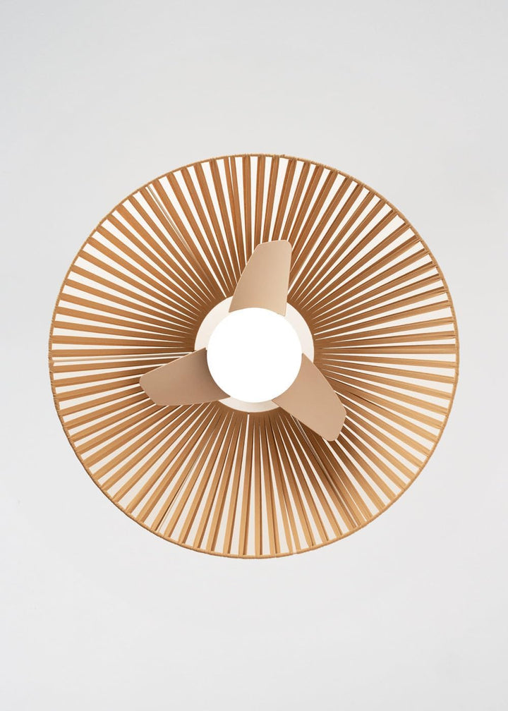 CREATE / WIND LAMP WOVEN/Deckenventilator mit Beleuchtung Sand mit Fernbedienung / 25W, Programmierb