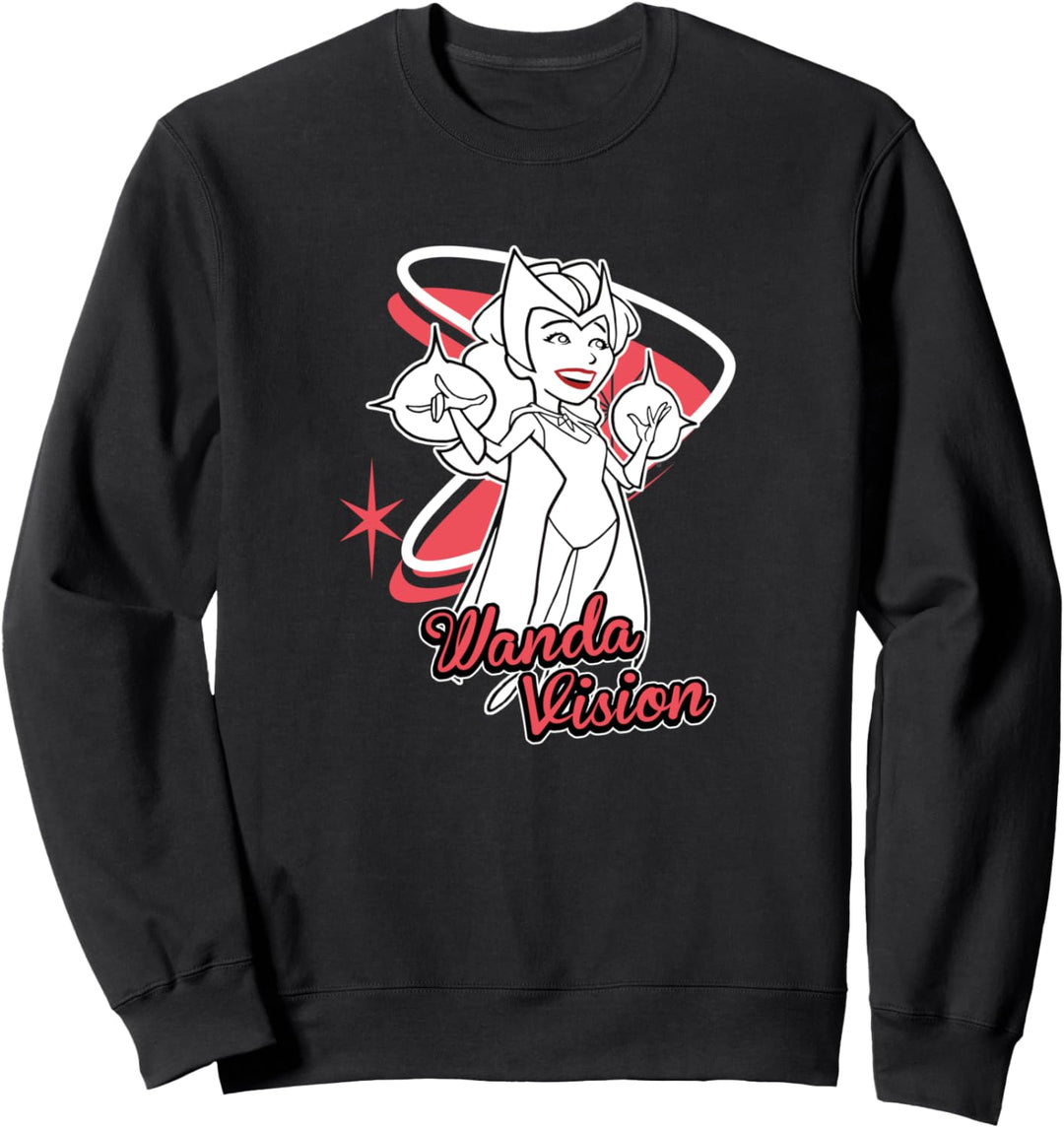 Marvel WandaVision Scarlet Witch Retro Cartoon Sweatshirt