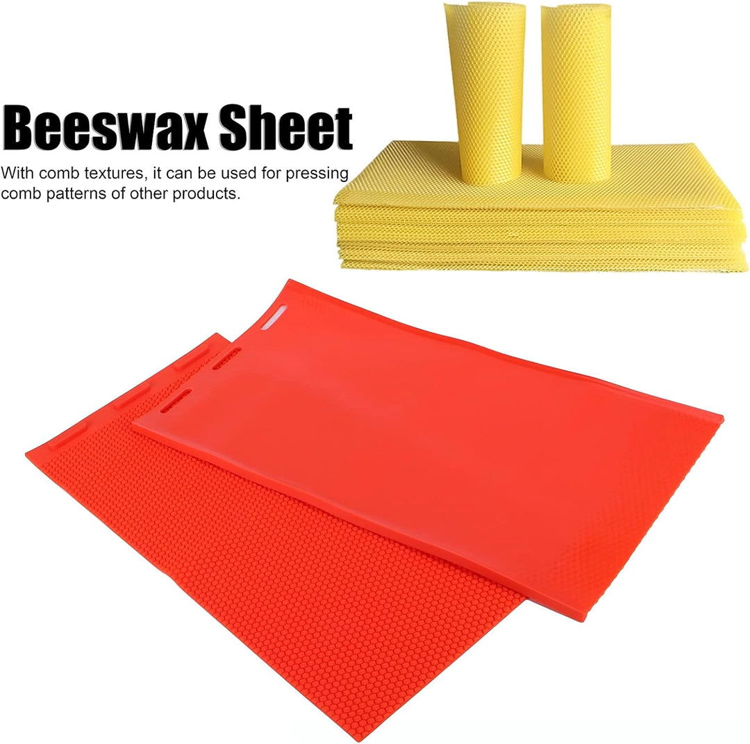 Duokon 2St. Bienenwachsblatt Bienenwachspressform DIY Rubber Comb Foundation Pressform Imkerei Press