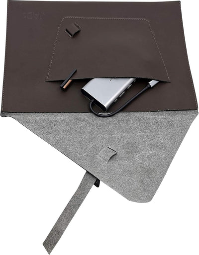 Fara - Laptop Tasche passend für MacBook Hülle Laptophülle Veganes Leder Notebook Bag kompatibel mit