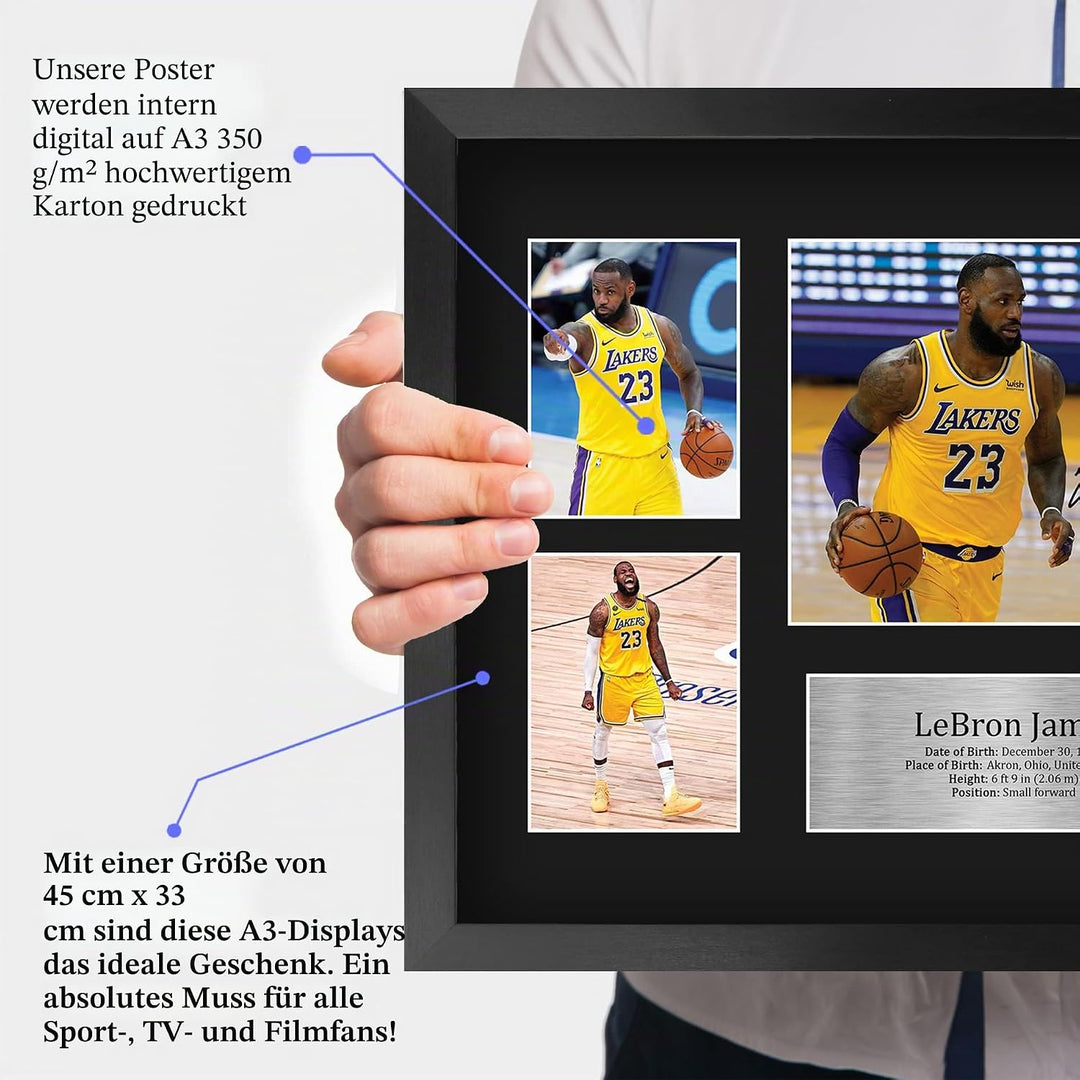 HWC Trading FR A3 LeBron James Lakers Geschenke Gedruckt, Signiert Autogramm-Präsentation-Display Fü