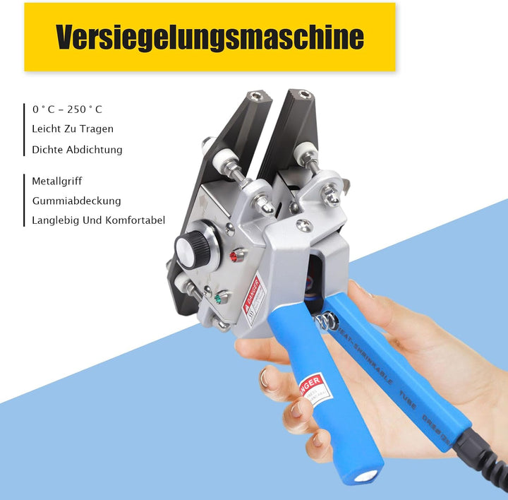 FKR-200 Hand Versiegelungsmaschine, 300W Siegelmaschine Zangendichtung Maschine, Heisssiegelgerät Tr