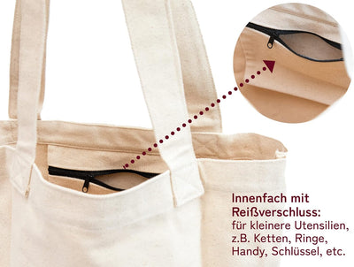 Divasya Yoga-Tasche: geräumige Yogamatten-Tasche aus 100% Bio-Baumwolle, mit Seitentasche für die Yo