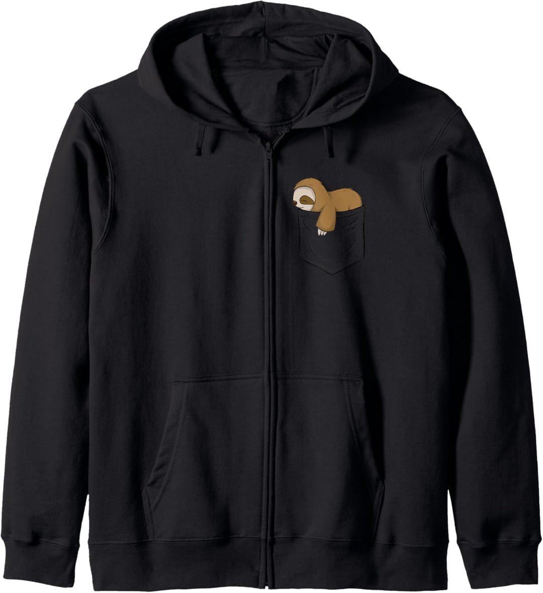 Süsses Kawaii Baby Faultier schläft in der Tasche Faulpelz Kapuzenjacke