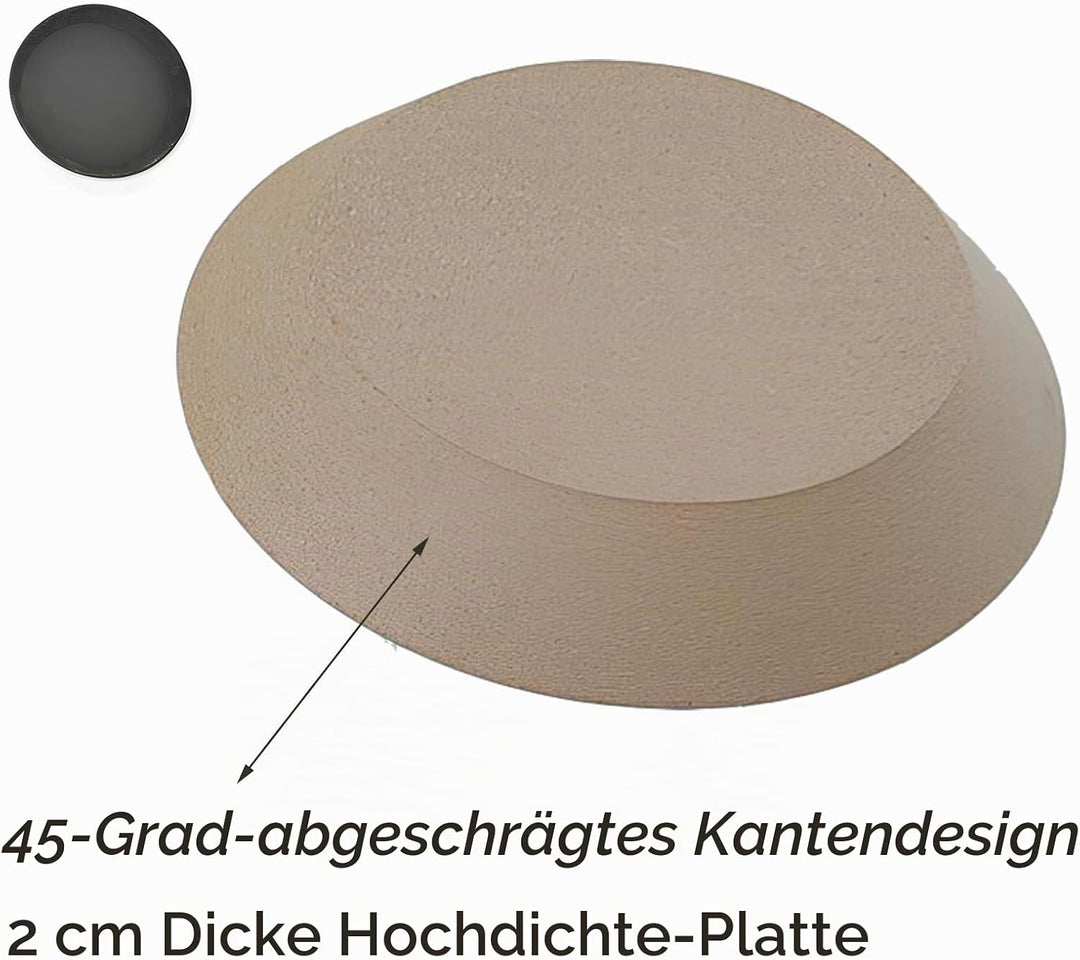 3 Stück Töpferei Keramikform, Ton Trockenbrett, Ovale Töpferformen für Ton Keramik, Runde Töpferform