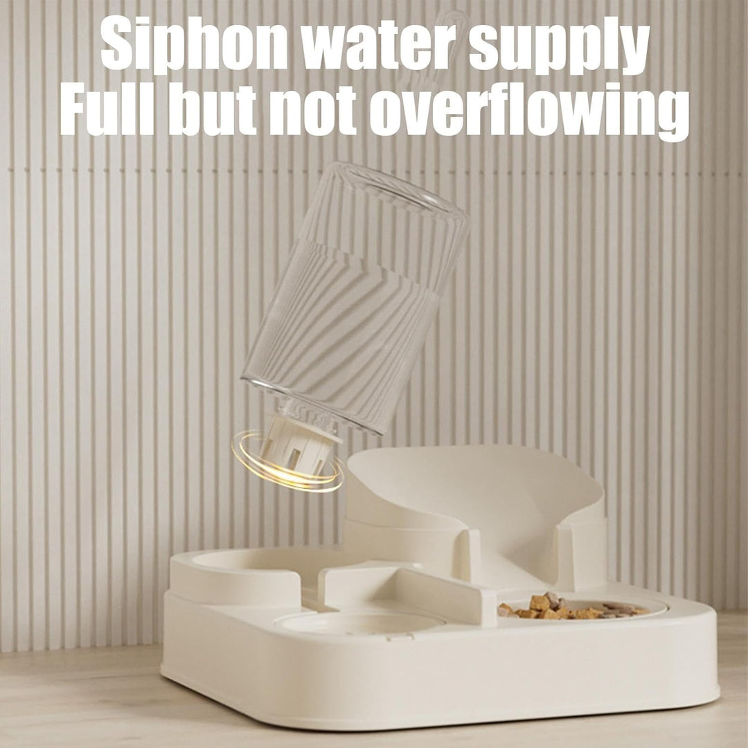 Automatischer Futterspender Und Bewässerung, Hundewasserspender, 2-in-1-Welpenfutterautomat Mit Futt