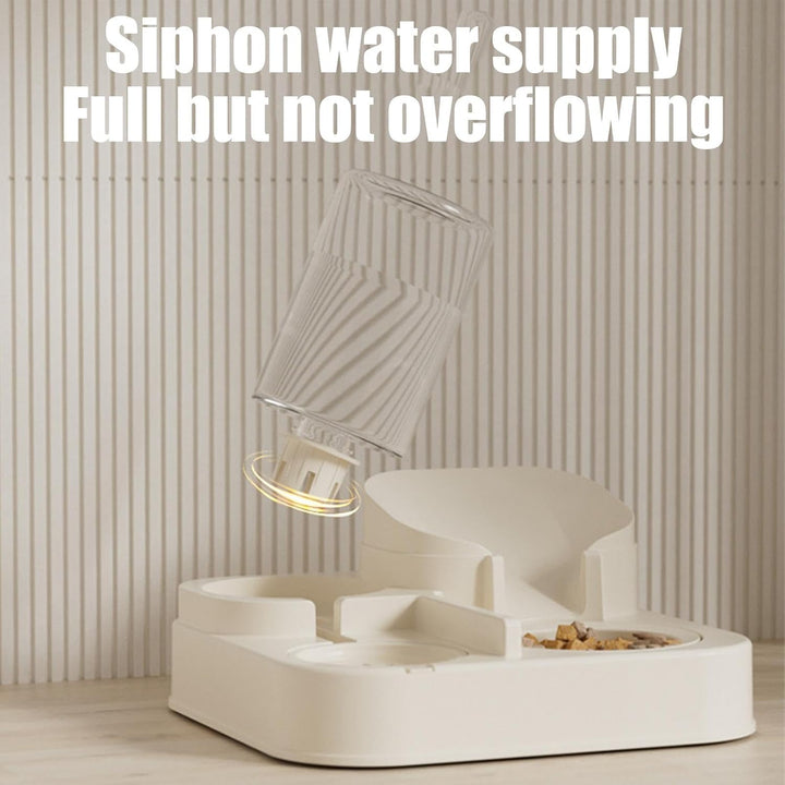 Automatischer Futterspender Und Bewässerung, Hundewasserspender, 2-in-1-Welpenfutterautomat Mit Futt