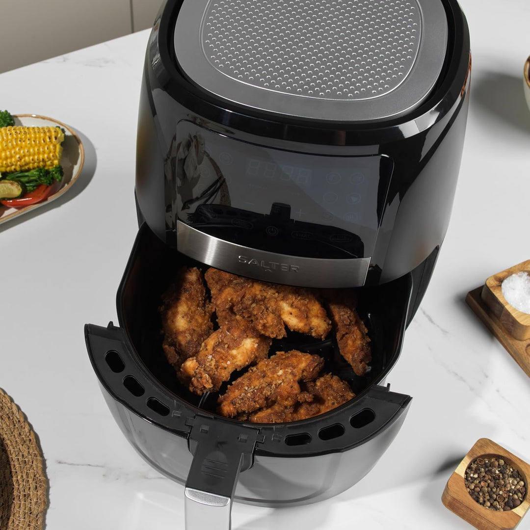 Salter EK6179VDE Digitale Heissluftfritteuse – 5,7 l ölfreie Fritteuse, 12 Kochfunktionen, wenig ode