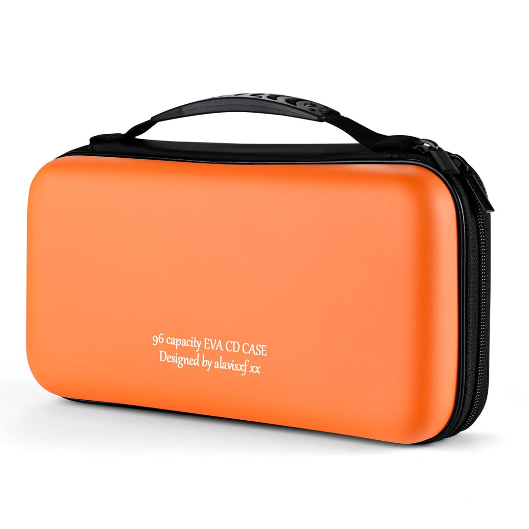 CD Tasche, 96 Kapazität Hart Eva Blu-ray CD-Brieftasche Doppelreissverschluss Handschlaufe Tragbare