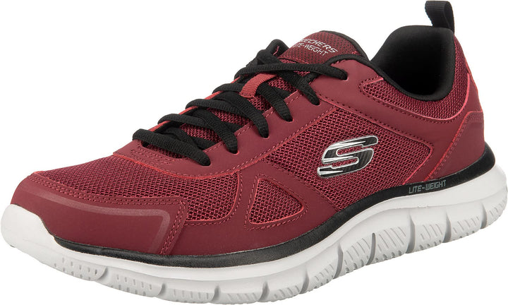 Skechers Sport Mens Track SCLORIC Sportschuhe/Laufschuhe Herren Schuhe,Black Red BKRD,44EU 45 EU Bur