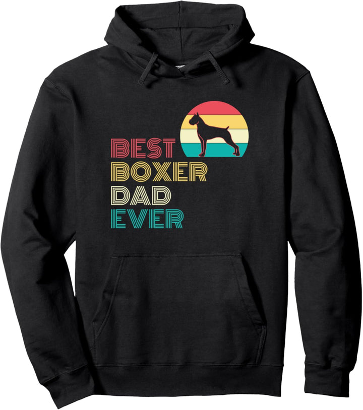 Hundezüchter Welpentrainer Retro Bester Hund Papa Boxer Pullover Hoodie