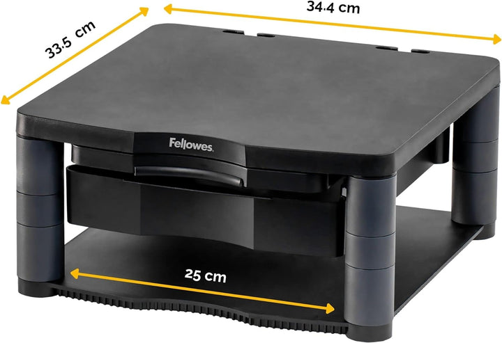 Fellowes Monitorständer Premium Plus, höhenverstellbar in 5 Stufen, ergonomisch, sehr stabil für Mon