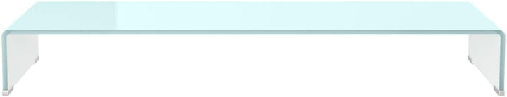 vidaXL TV-Glasaufsatz Tisch Monitor Erhöhung Glasbühne Podest Weiss 100x30x13 cm One size Grün, One