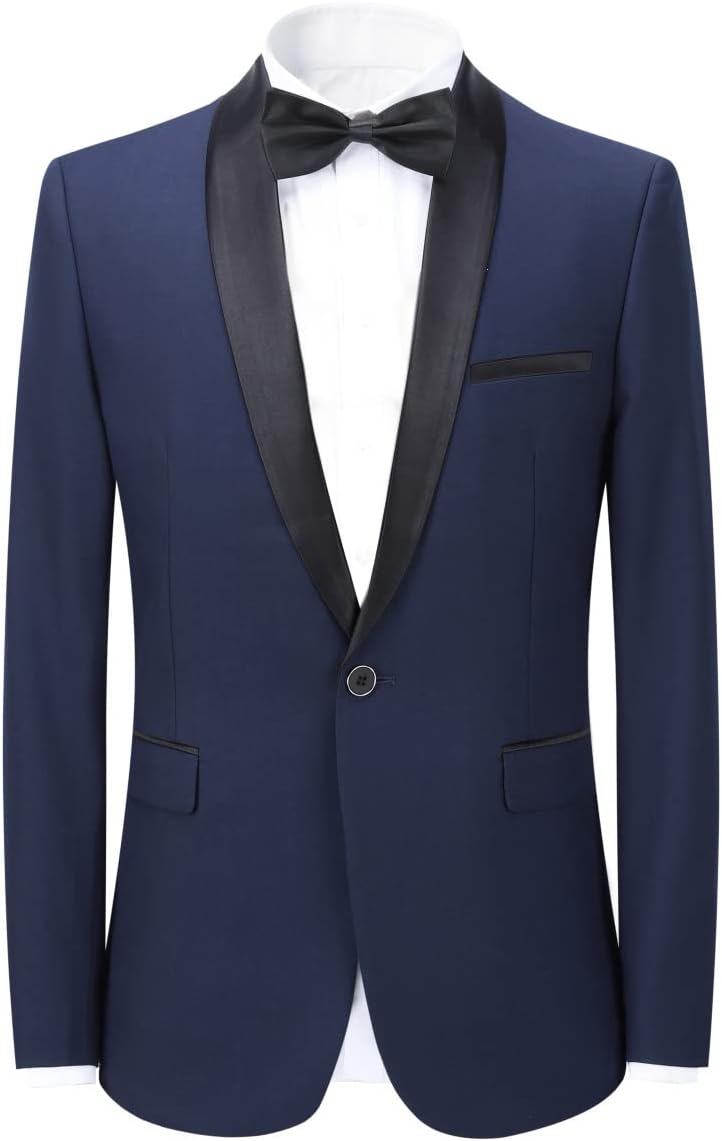 YOUTHUP Anzug Herren 2 Teilig Slim Fit Smoking Anzüge Schalkragen Herrenanzug für Hochzeit Business
