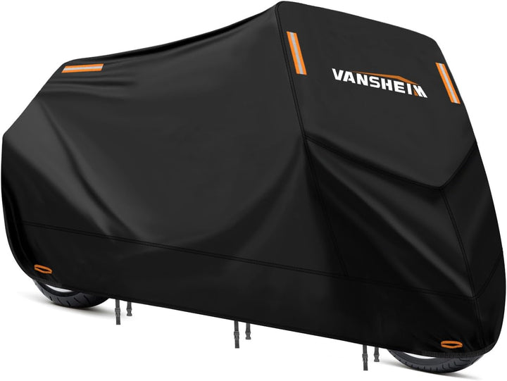 VANSHEIM Motorradplane Outdoor Winter Motorrad Garage Motoradabdeckhaube Outdoor Motorradabdeckungen