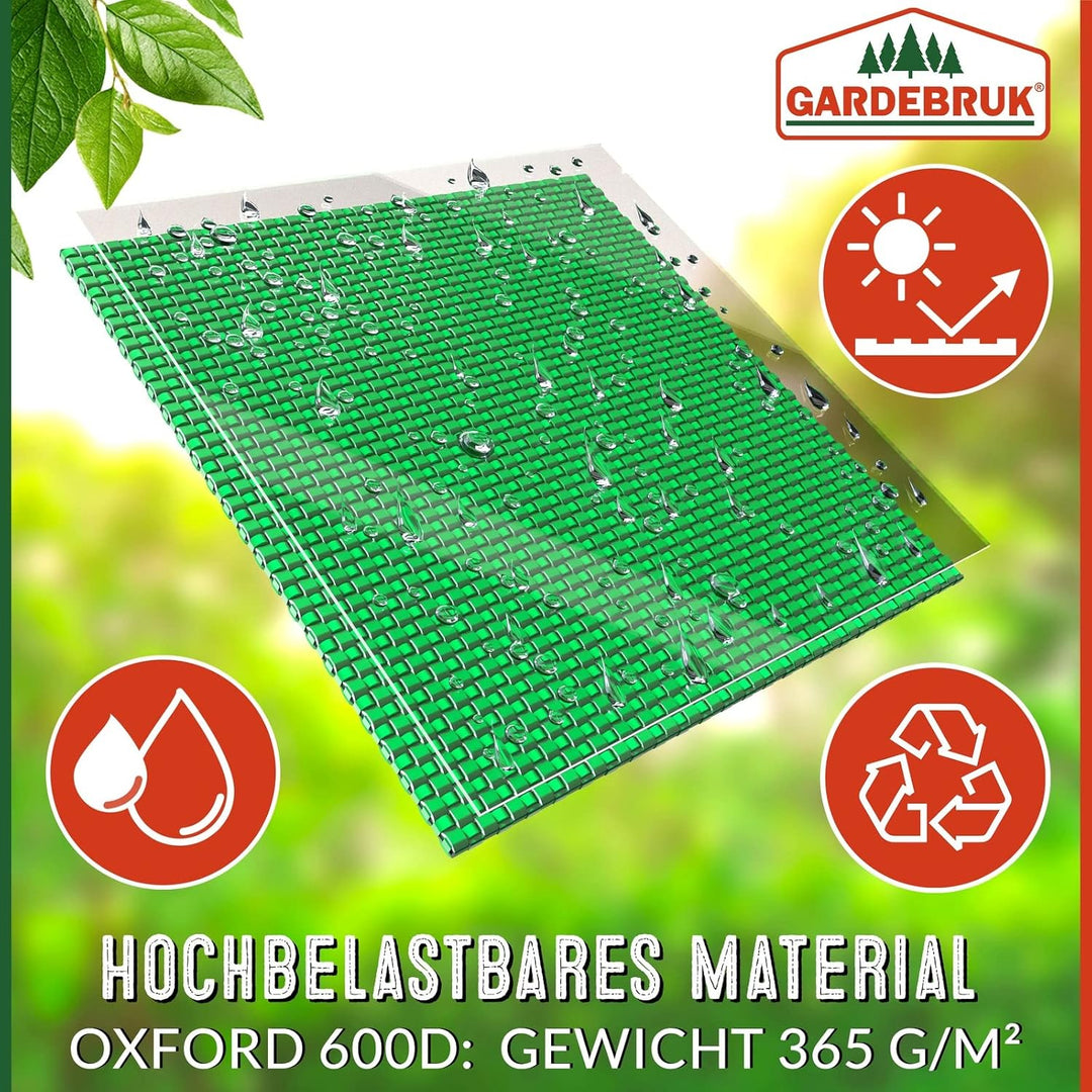 GARDEBRUK® Gartenabfallsack 3x165 Liter 30 kg Belastbarkeit stabil robust abwaschbar Garten Pop up R