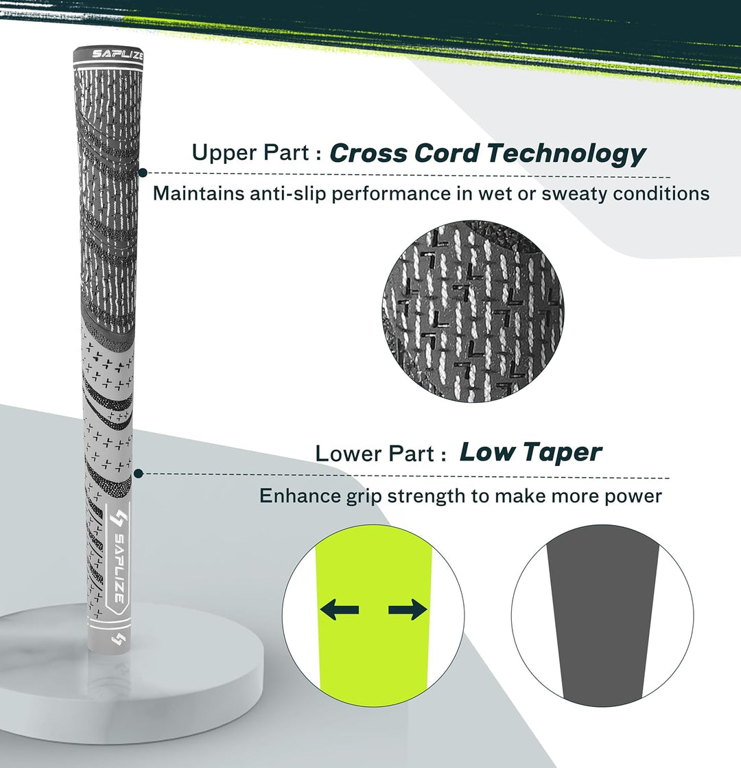 SAPLIZE CL03 Hybrid Golfgriffe, 13 Stück, Optionen des Basis-Sets (13 Griffe) oder Deluxe-Kit (13 Gr