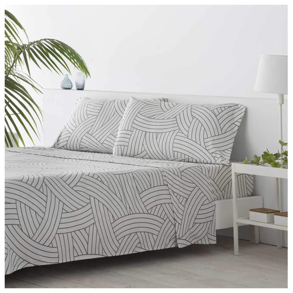 COTTON ARTean Salinas Bettwäsche-Set, 135 x 190/200 cm, hypoallergen Cama 135 X 190/200 Weiss, Cama