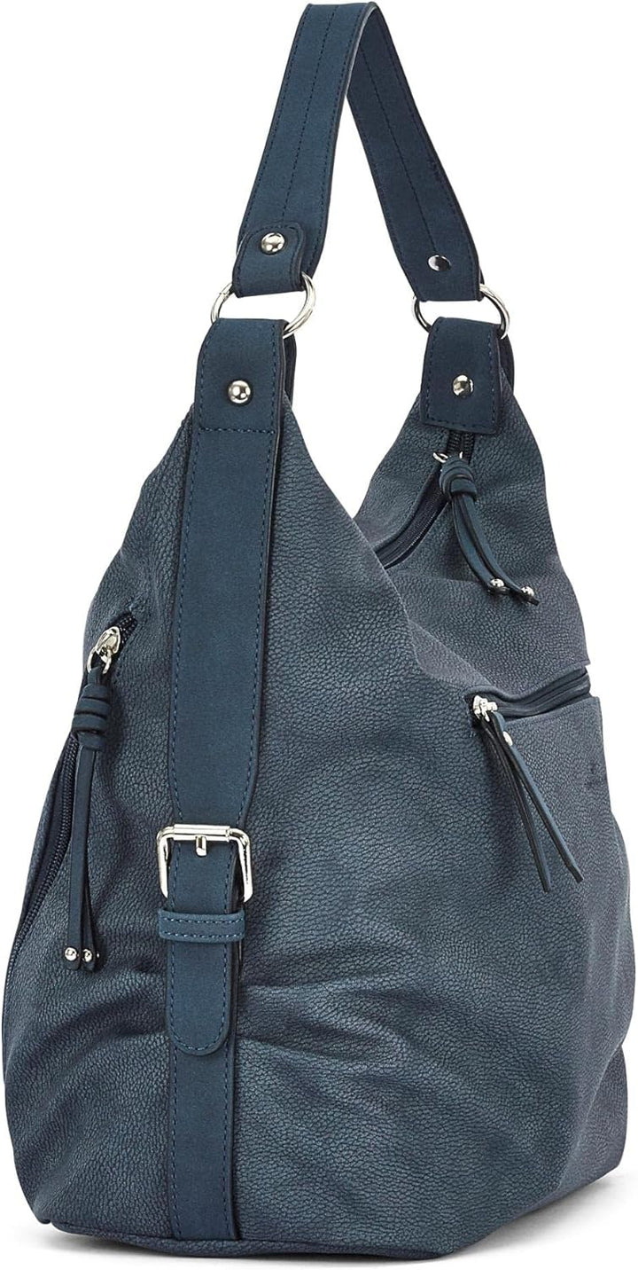 TOM TAILOR bags Caia Damen Hobo Bag Schultertasche 37 x 14 x 30 Dark Blue, 37 x 14 x 30 Dark Blue