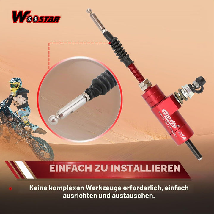 WOOSTAR 22mm Motorrad Hydraulische Kupplung Hauptbremszylinder mit CNC Bremshebel Ersatz für Motorra