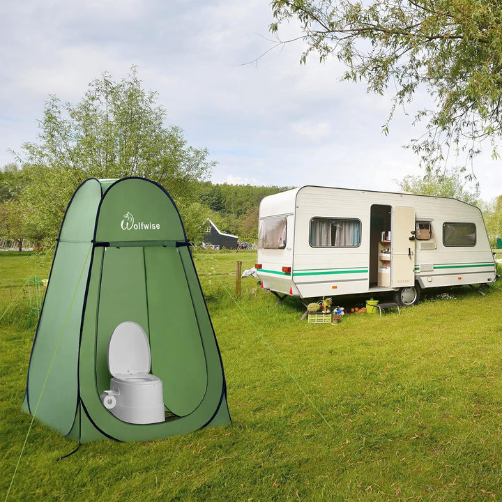 Wolfwise Pop up Toilettenzelt Umkleidezelt, Camping Duschzelt Outdoor Mobile Toilette Umkleidekabine