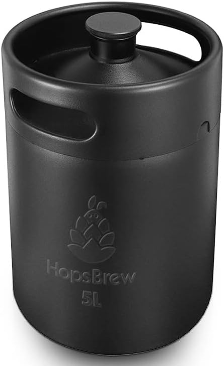 Mini 304 Edelstahl Fass Growler (5 l Standard schwarz) 5L Standard Black, 5L Standard Black
