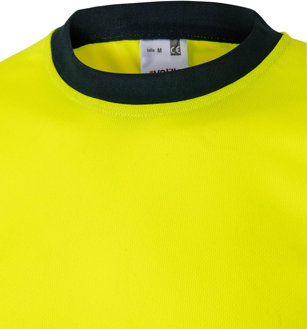 VELILLA 305506 Technisches T-Shirt, zweifarbig, hohe Sichtbarkeit L Gelb, L Gelb