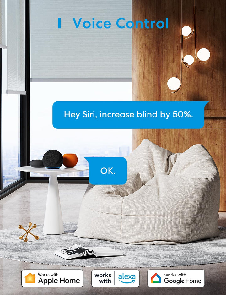meross WLAN Rolladenschalter funktioniert mit Homekit, Alexa Rollladen, Smart Jalousien Schalter ben