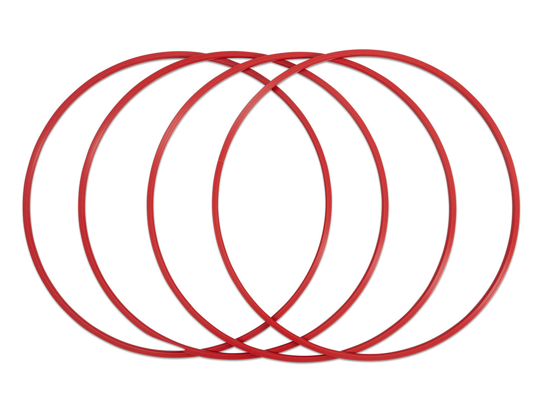 Betzold - Gymnastik-Reifen mit F.I.G Profil - Turnreifen Hula-Hoop 80 cm - rot - 4 Stück, 80 cm - ro