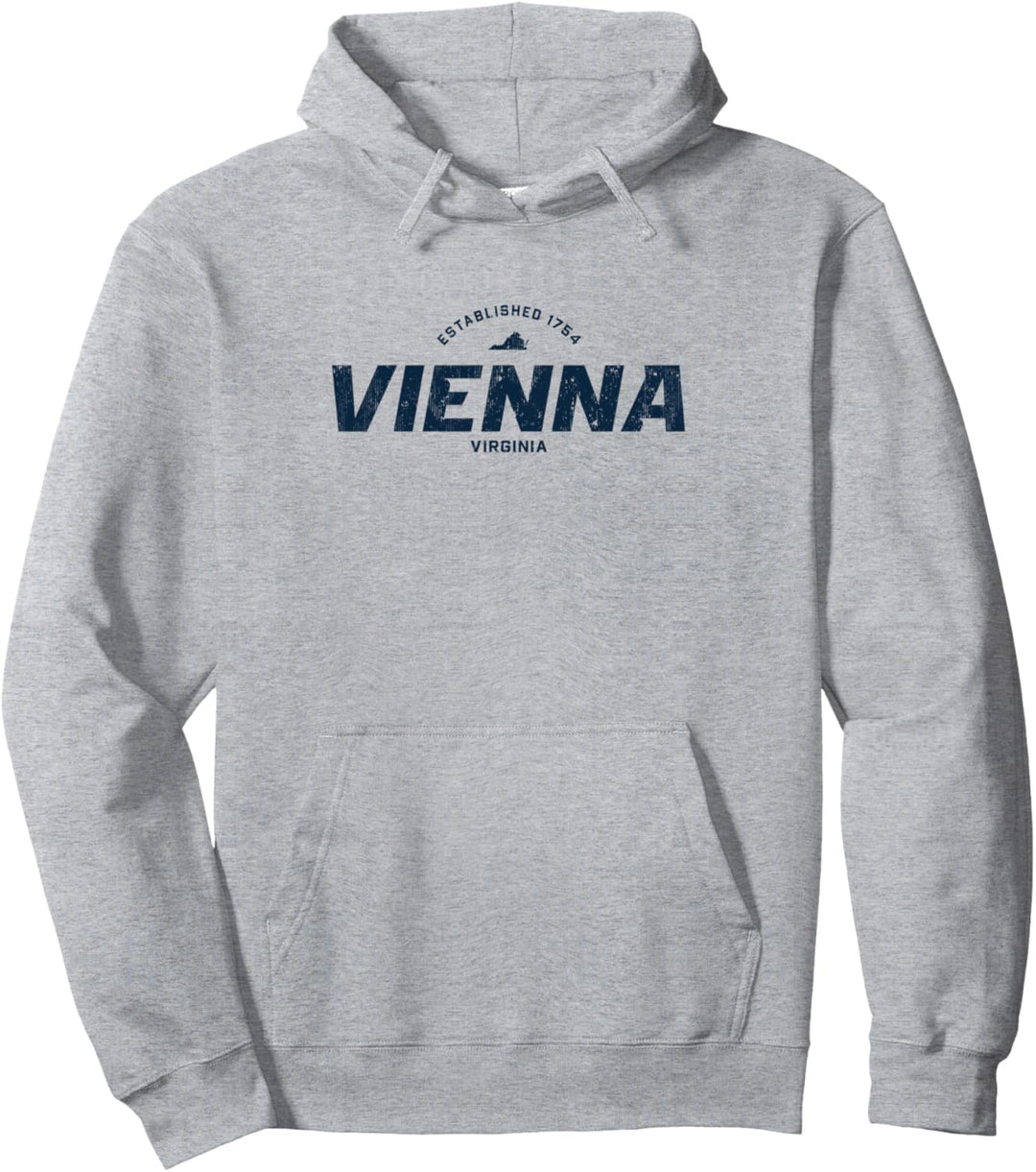 Vienna Virginia VA Vintage Athletic Marineblau Sportlogo Pullover Hoodie