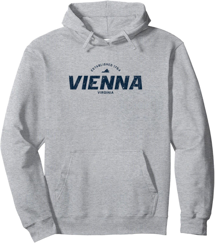 Vienna Virginia VA Vintage Athletic Marineblau Sportlogo Pullover Hoodie