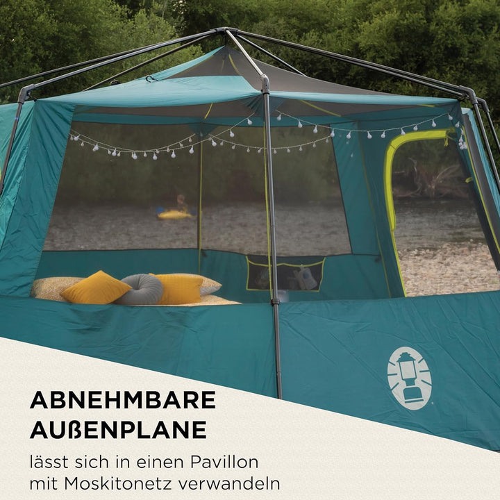 Coleman Octagon mit grossen Fenstern, mit 360° Rundumblick, stabile Stahlstangenkonstruktion, Vollst