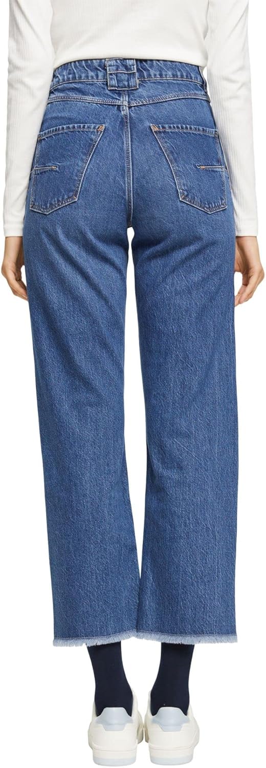 ESPRIT Jeans mit gerader Passform und hohem Bund 25W / 28L 902/Blue Medium Wash, 25W / 28L 902/Blue