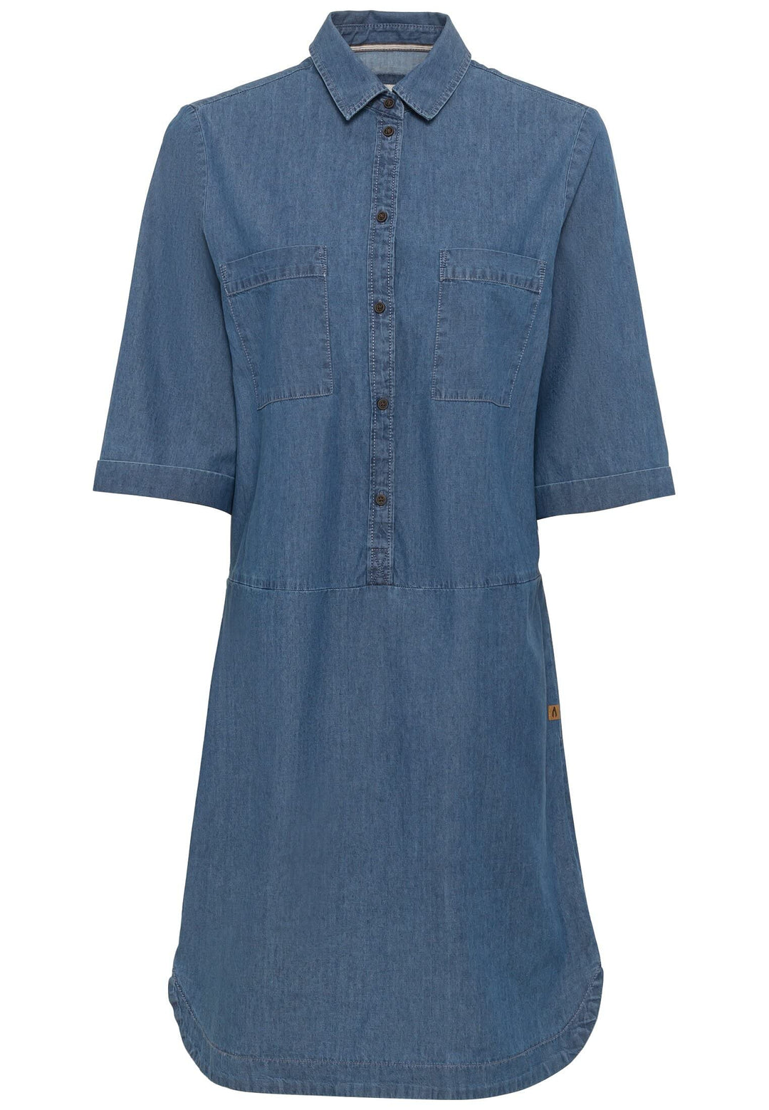 camel active Damen Denim-Kleid aus Organic Cotton XS Blau, XS Blau