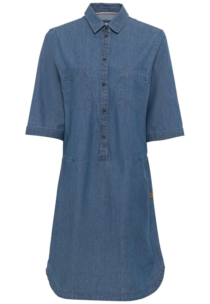 camel active Damen Denim-Kleid aus Organic Cotton XS Blau, XS Blau