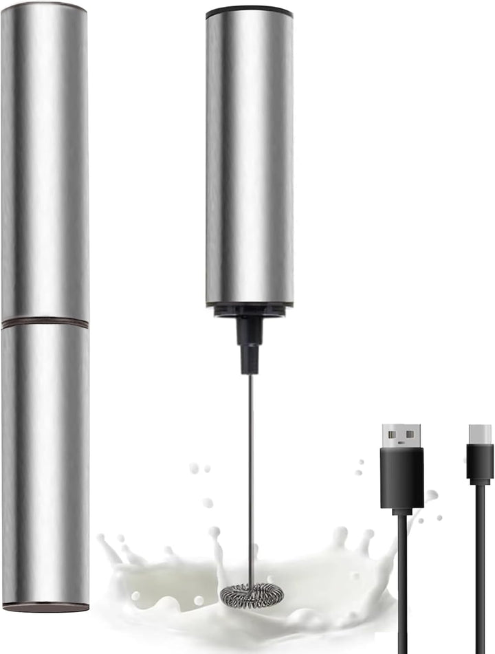 Wiederaufladbarer Handmilchaufschäumer, leistungsstarker Handkaffeeaufschäumer mit USB-Milchschaumbe