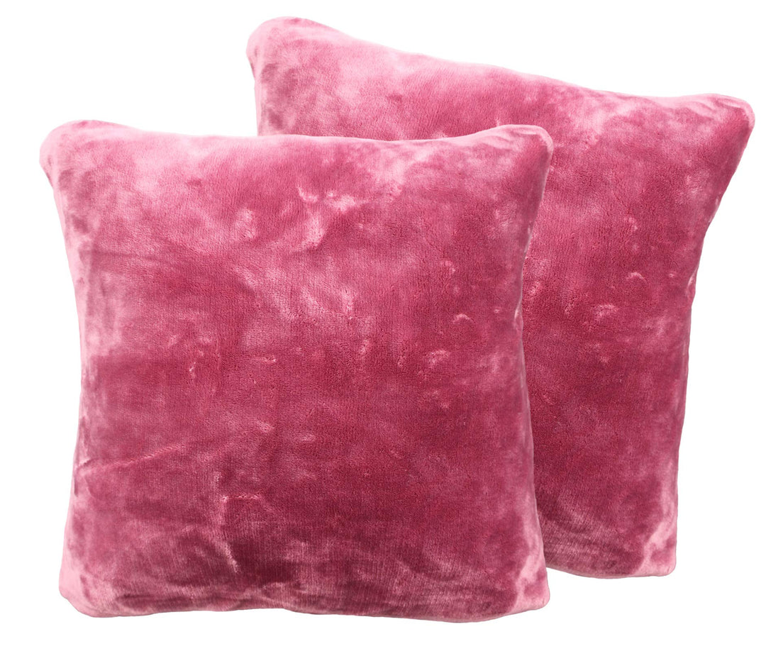 2er Pack Kuschelkissen Premium Cashmere Feeling Kissen 50x50 cm Flauschiges Sofakissen (Beere), Beer