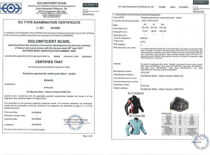 A-Pro Jacke Textil Damen Motorrad Racing All Season CE Protektoren Schwarz XXL