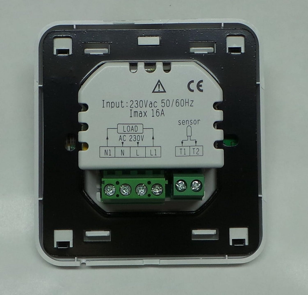 SM-PC®, Raumthermostat Silber programmierbar Touchscreen Digital Weisse Hintergrundbeleuchtung #859