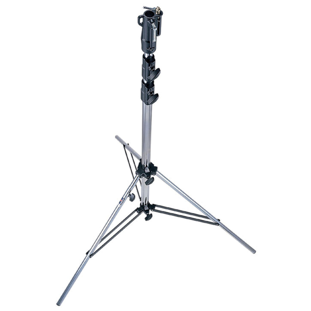 Manfrotto Stativ Heavy Duty Silber silber Ohne pneumatische Stossdämpfung, silber Ohne pneumatische