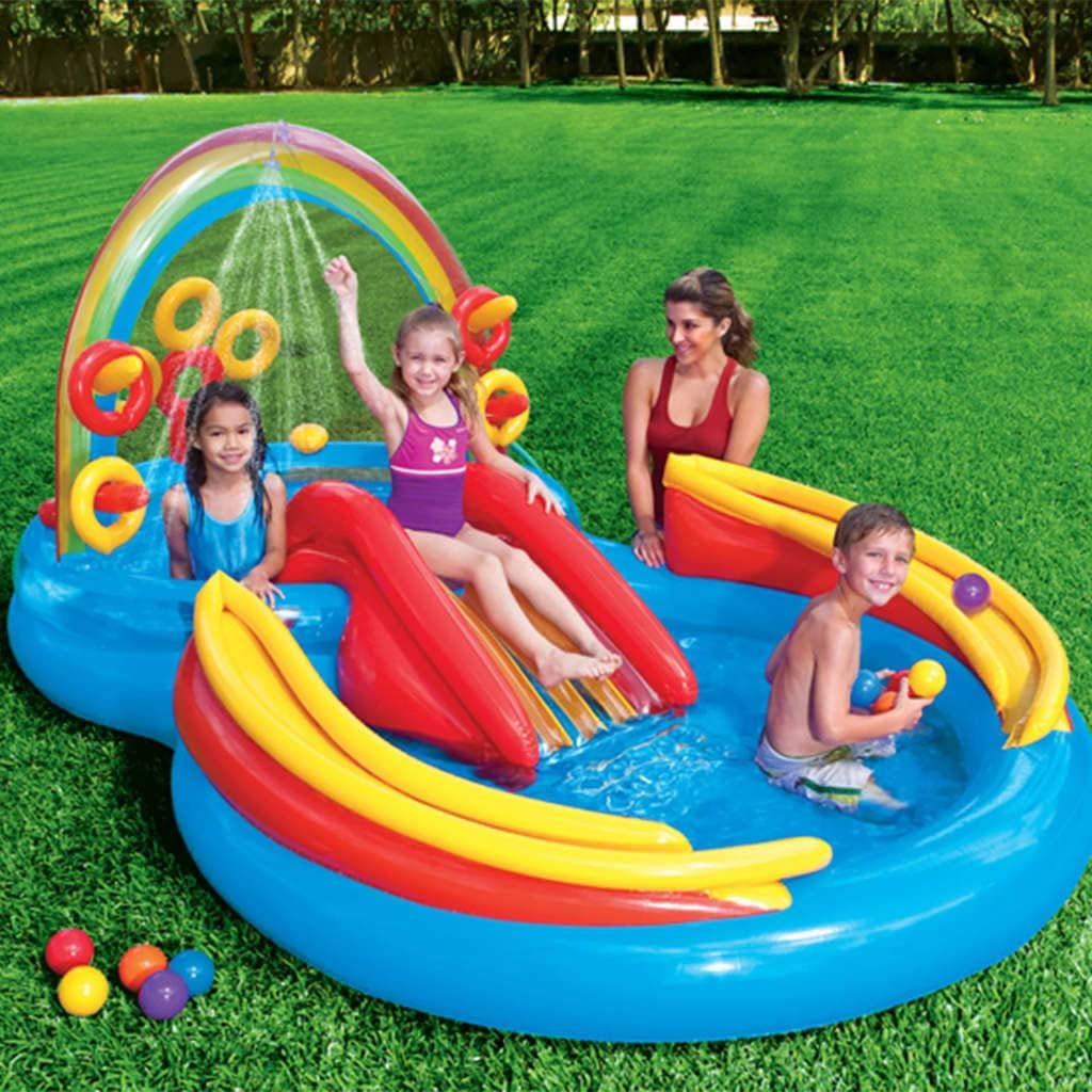 vidaXL Intex Aufblasbarer Pool Rainbow Ring Play Center 297x193x135cm 57453NP